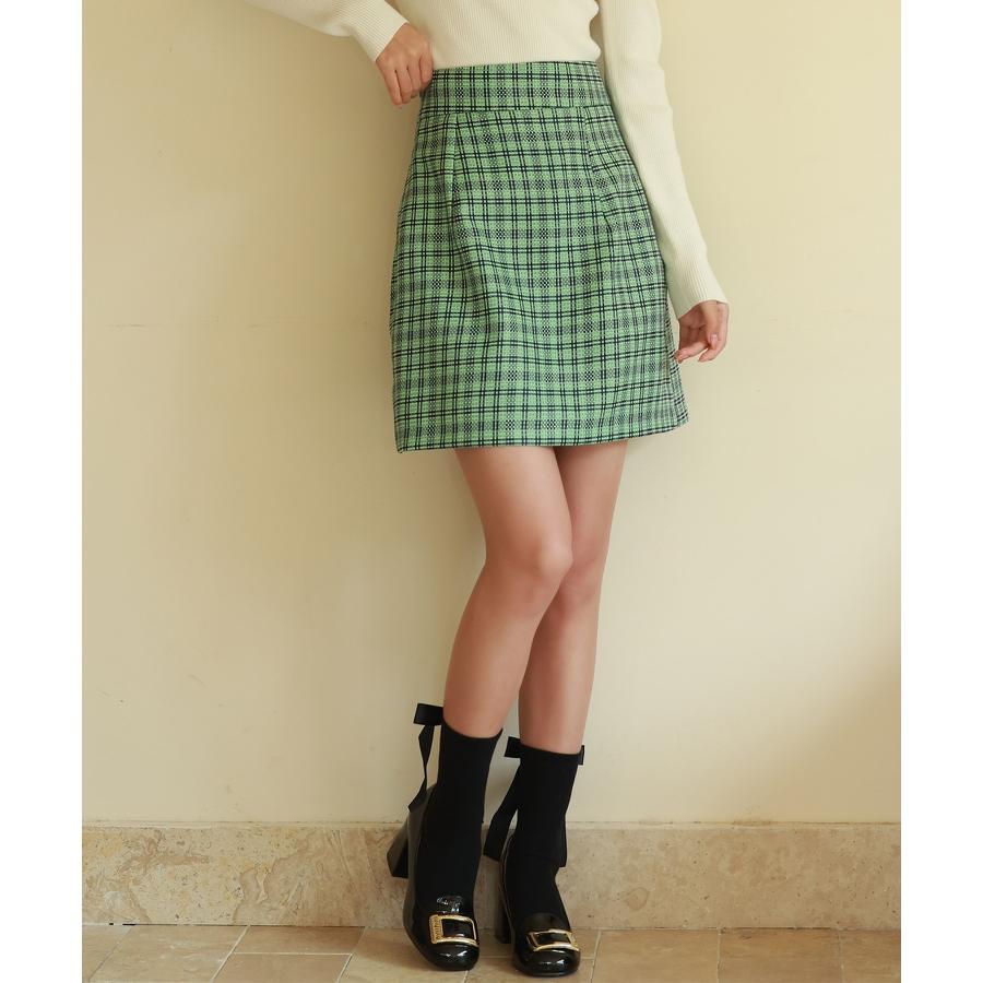 チェック柄 ミニスカート ハイウエスト レディース ボトムス 柄物 裏地付き サイドファスナー セクシー タイト 短い 可愛い 女の子 低身長 細見え |  | 07