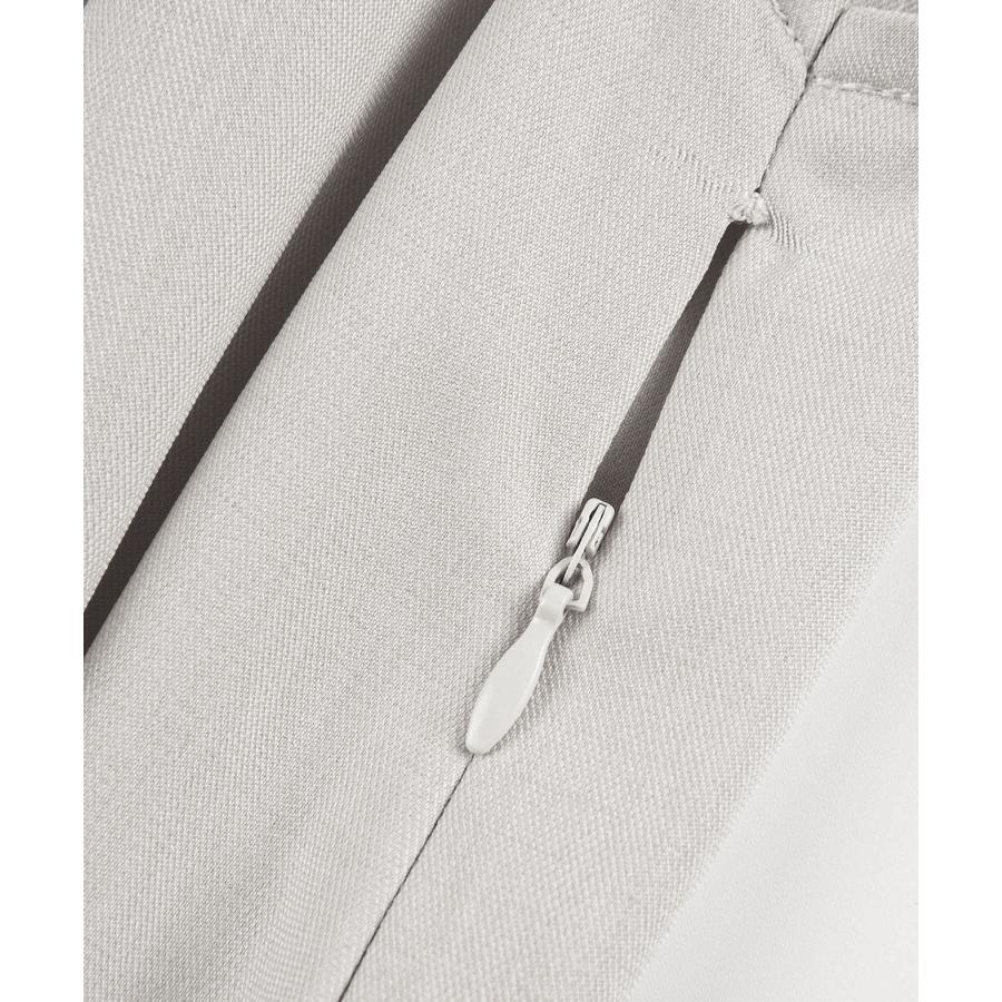 ワンピース レディース ミモレ丈 ジップ付き シャツ襟 ウエストマーク 体型カバー ハイウエスト フレアシルエット フレンチスリーブ ノースリーブ ウ |  | 19