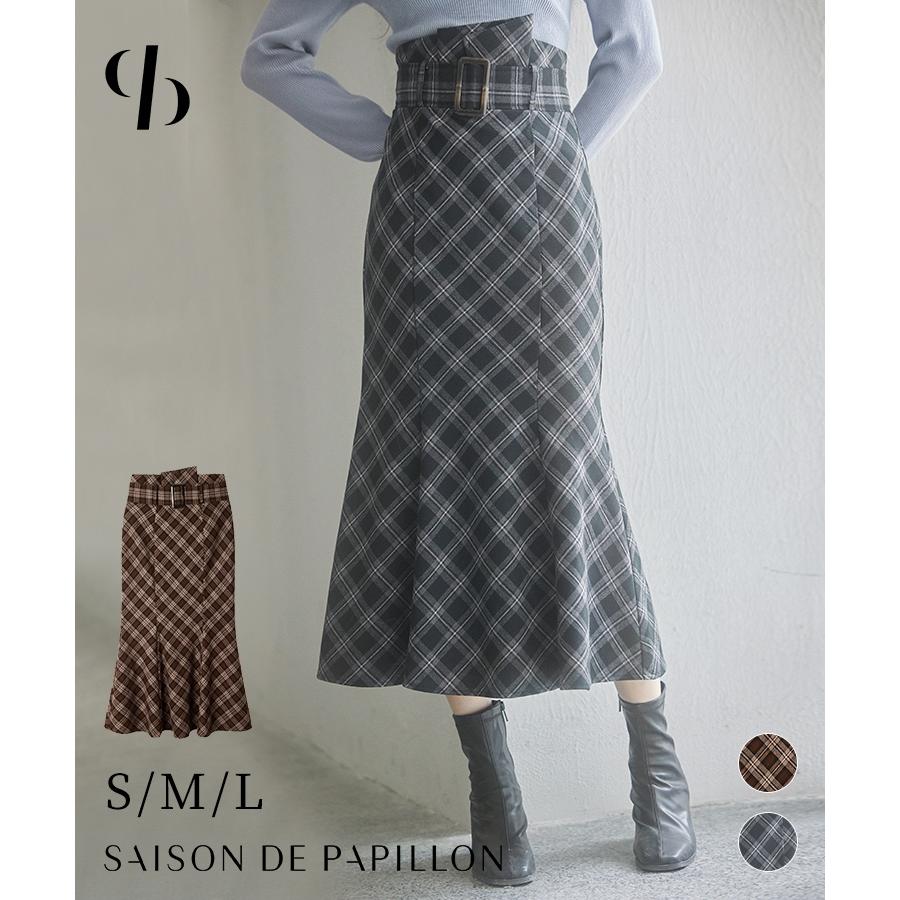 美品　ラルフローレン　ツイードロングタイトスカート（M）裾フレア　マーメイド マーメイドスカート タイトスカート レディース[品番