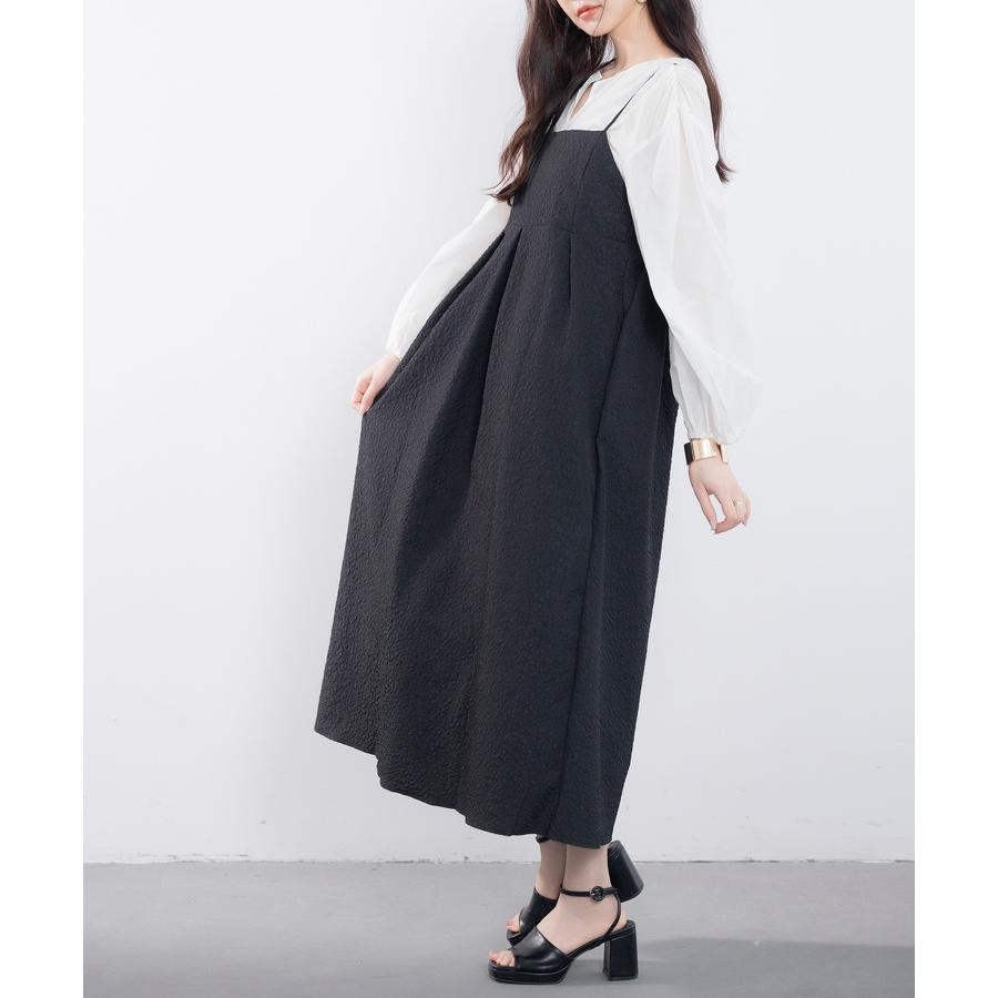 ワンピース レディース キャミワンピース ミモレ丈 フクレ