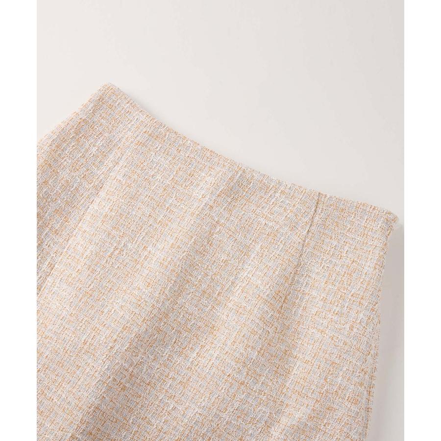 スカート レディース ボトムス ミモレ丈 タイトスカート ラメ入り ツイード生地 ハイウエスト バックゴム やや厚手 裏地あり 暖かい 通勤 通学 オ |  | 18