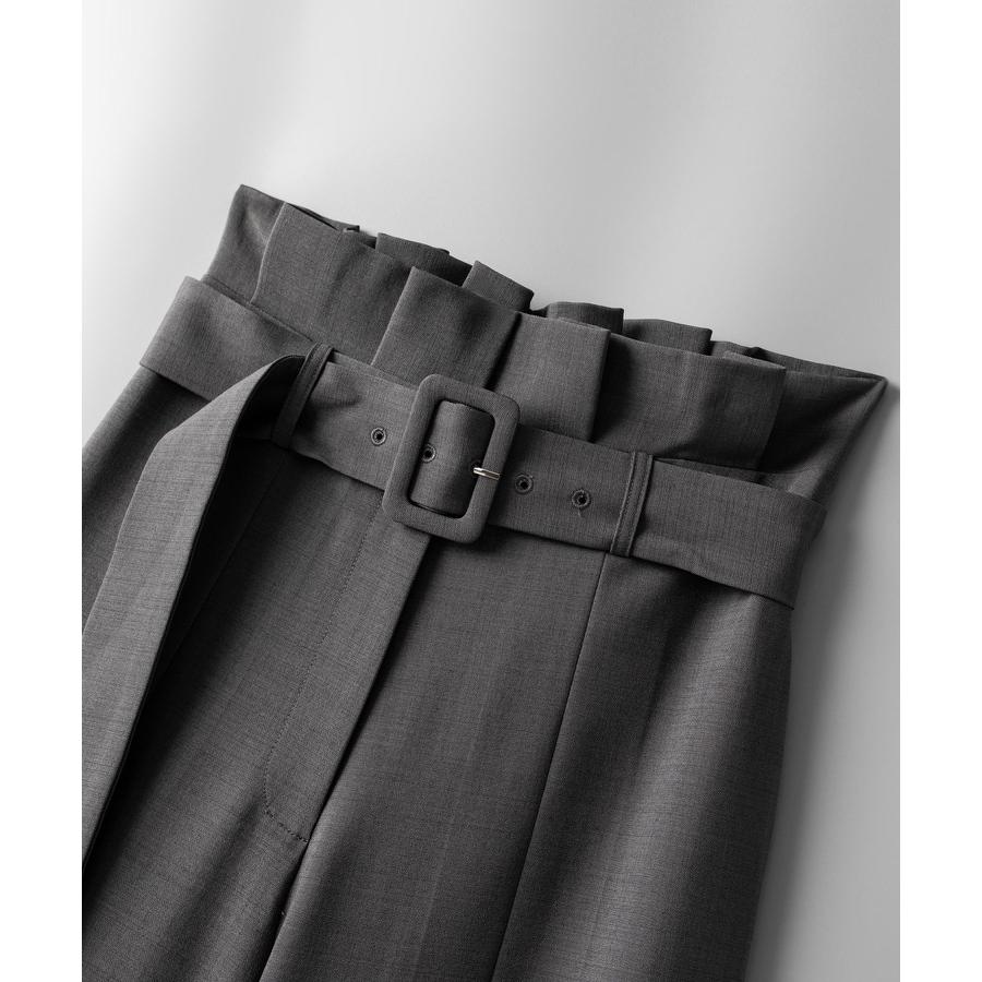 パンツ レディース ボトムス ワイドパンツ ロング丈 ワイドシルエット ロングパンツ ハイウエスト フロントタック ベルト付き ポケット付き きれいめ |  | 18