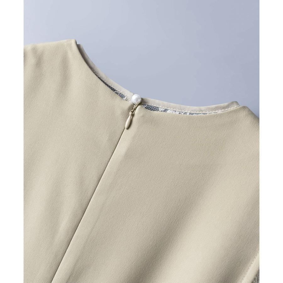 ワンピース ブラウス セットアップ 2点セット レディース レースブラウス ジャンパースカート ジャンスカ フレア袖 Vネックワンピース ミモレ丈 バ |  | 18