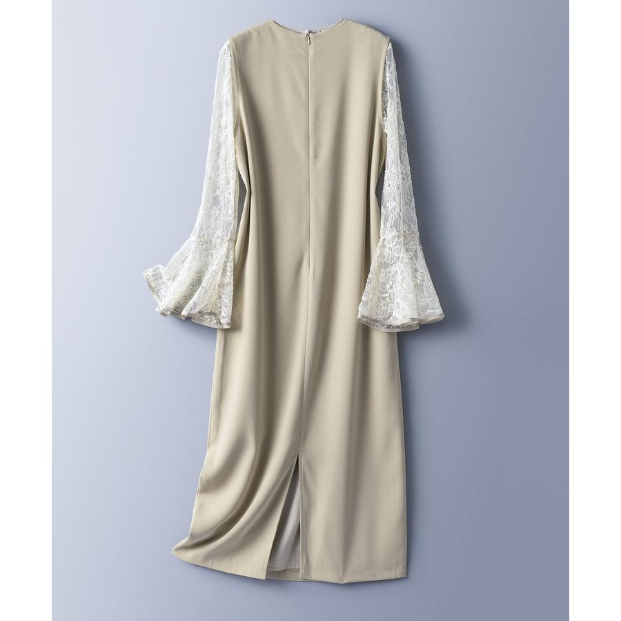 ワンピース ブラウス セットアップ 2点セット レディース レースブラウス ジャンパースカート ジャンスカ フレア袖 Vネックワンピース ミモレ丈 バ |  | 03