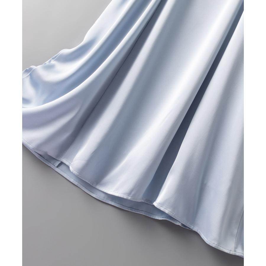 ワンピース レディース キャミワンピース ブラウス 2点セット 前後2way キャミワンピ サテン生地 オーガンジー素材 シアー ボウタイ リボン パ |  | 19