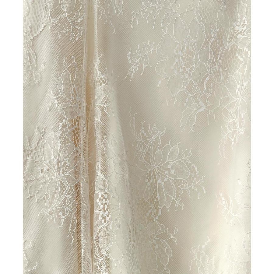 スカート レディース ボトムス ハイウエスト ロングスカート ロング丈 マーメイド裾 総レース 裏地付き 裾チュールドッキング バックゴム 透け感 フ |  | 17