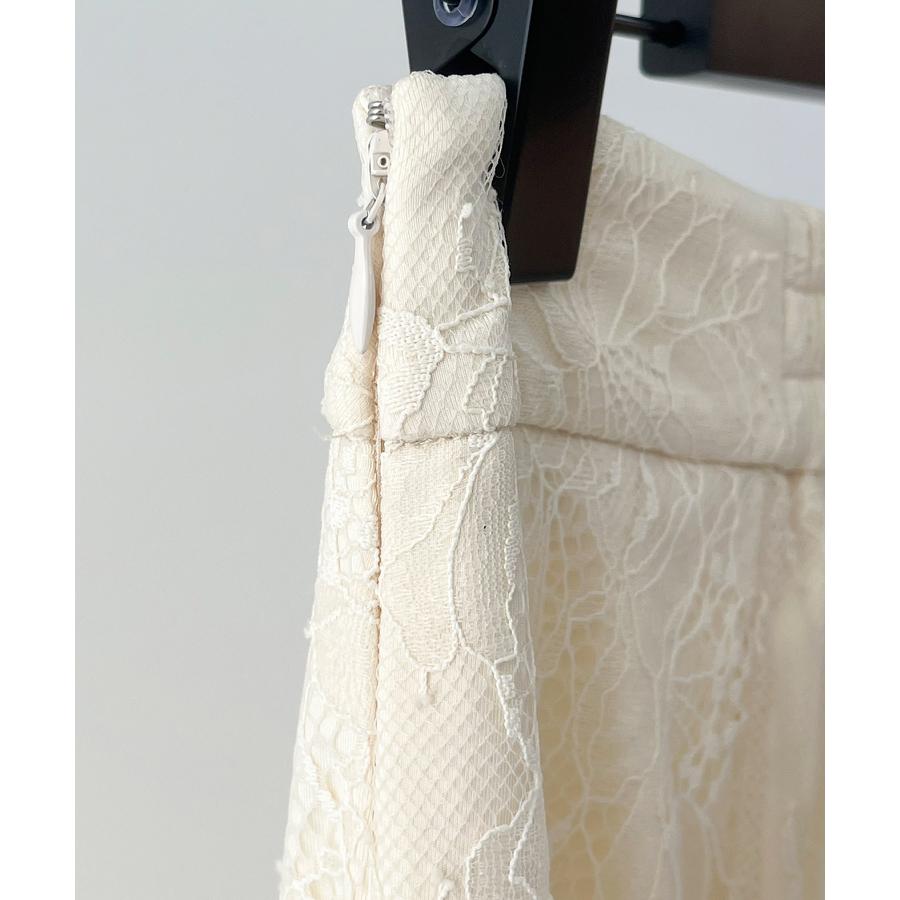 スカート レディース ボトムス ハイウエスト ロングスカート ロング丈 マーメイド裾 総レース 裏地付き 裾チュールドッキング バックゴム 透け感 フ |  | 18