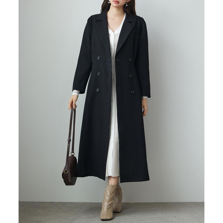 コート アウター レディース トレンチコート ロングコート ダブルブレスト テーラードカラー 共ベルト付き パワーショルダー タック入り 裏地付き バ |  | 11
