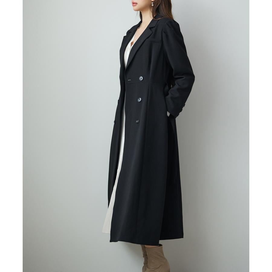 コート アウター レディース トレンチコート ロングコート ダブルブレスト テーラードカラー 共ベルト付き パワーショルダー タック入り 裏地付き バ |  | 13
