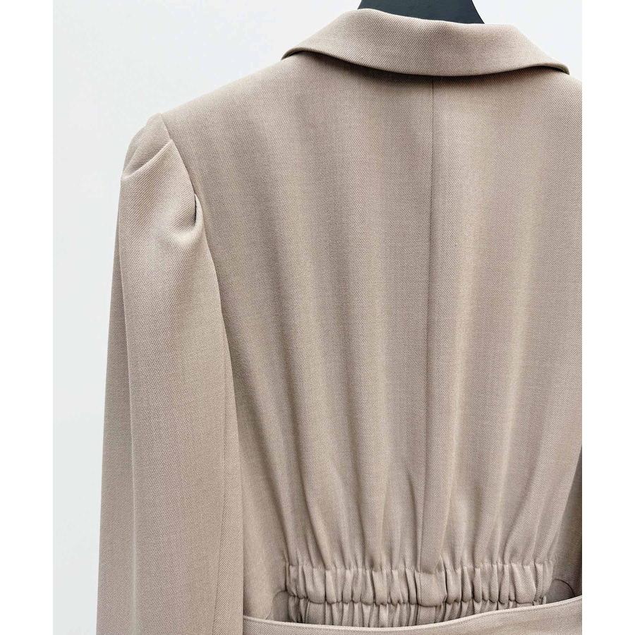 コート アウター レディース トレンチコート ロングコート ダブルブレスト テーラードカラー 共ベルト付き パワーショルダー タック入り 裏地付き バ |  | 19