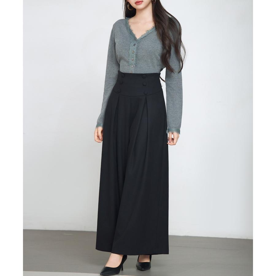 ワイドパンツ セーラーパンツ ガウチョパンツ スカンツ スカーチョ プリーツパンツ タックパンツ ズボン レディース ファスナー付き ハイウエスト バ |  | 08