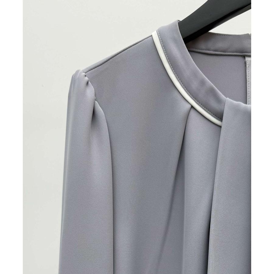 ブラウス レディース トップス プルオーバー フロントタックブラウス ボウタイブラウス 2way モックネック クルーネック 長袖 オフィスカジュアル |  | 19