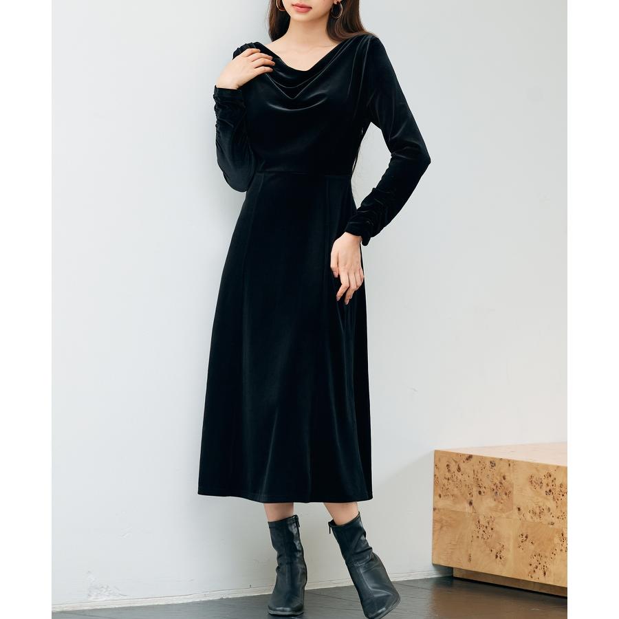 ワンピース ロングワンピース ベロアワンピース フレアワンピース 長袖 タイト ドレープドネック Uバック バックオープン カジュアルワンピース バッ |  | 11