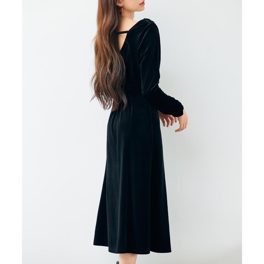 ワンピース ロングワンピース ベロアワンピース フレアワンピース 長袖 タイト ドレープドネック Uバック バックオープン カジュアルワンピース バッ |  | 14