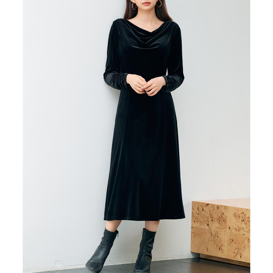 ワンピース ロングワンピース ベロアワンピース フレアワンピース 長袖 タイト ドレープドネック Uバック バックオープン カジュアルワンピース バッ |  | 15