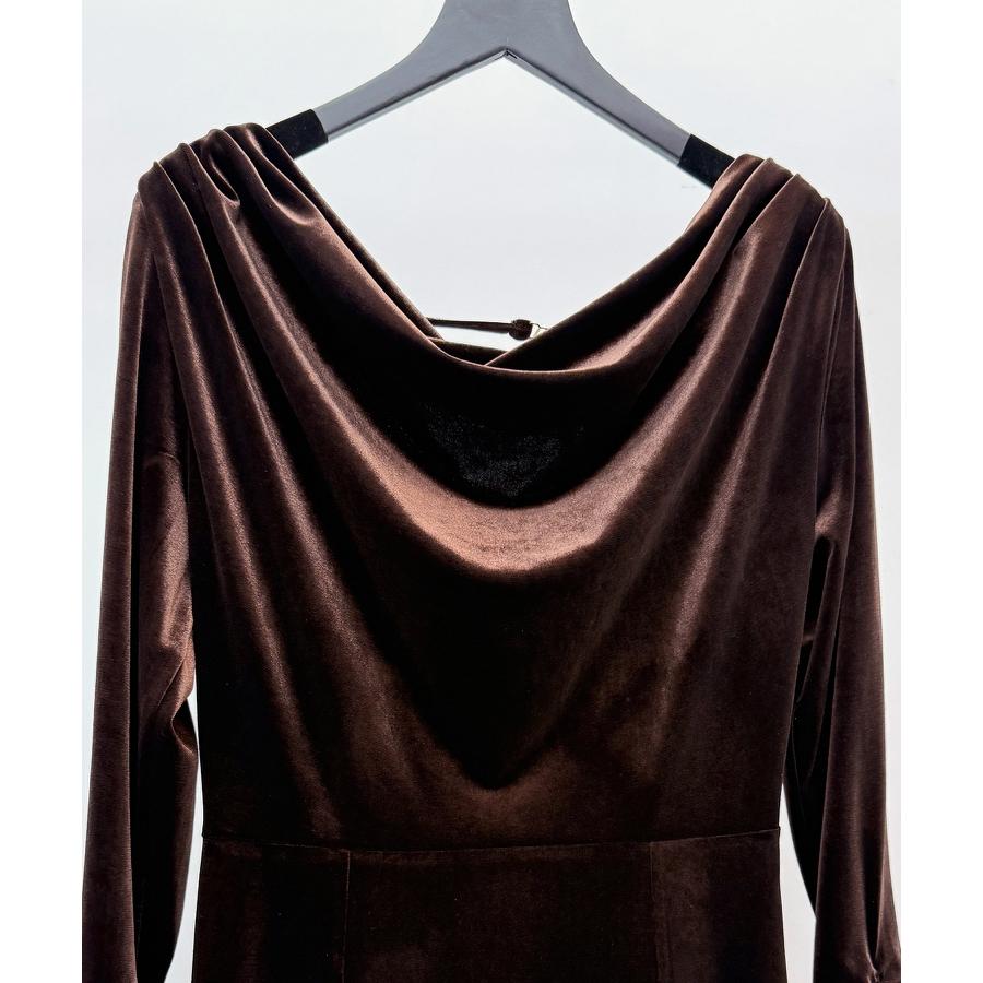 ワンピース ロングワンピース ベロアワンピース フレアワンピース 長袖 タイト ドレープドネック Uバック バックオープン カジュアルワンピース バッ |  | 17