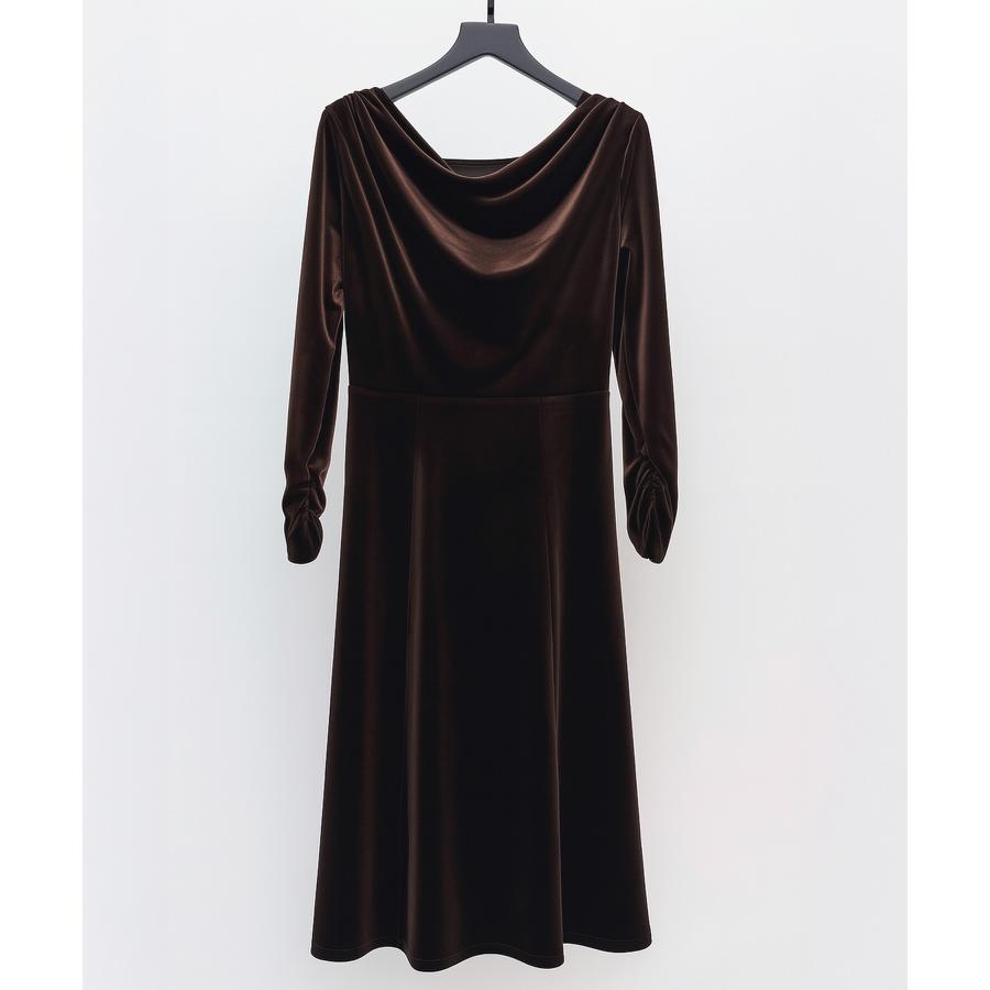 ワンピース ロングワンピース ベロアワンピース フレアワンピース 長袖 タイト ドレープドネック Uバック バックオープン カジュアルワンピース バッ |  | 02
