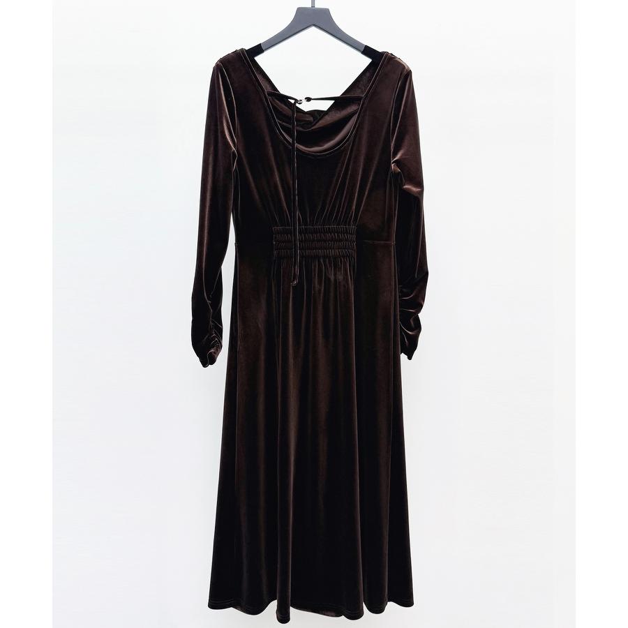 ワンピース ロングワンピース ベロアワンピース フレアワンピース 長袖 タイト ドレープドネック Uバック バックオープン カジュアルワンピース バッ |  | 03