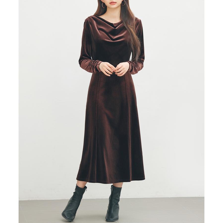 ワンピース ロングワンピース ベロアワンピース フレアワンピース 長袖 タイト ドレープドネック Uバック バックオープン カジュアルワンピース バッ |  | 05
