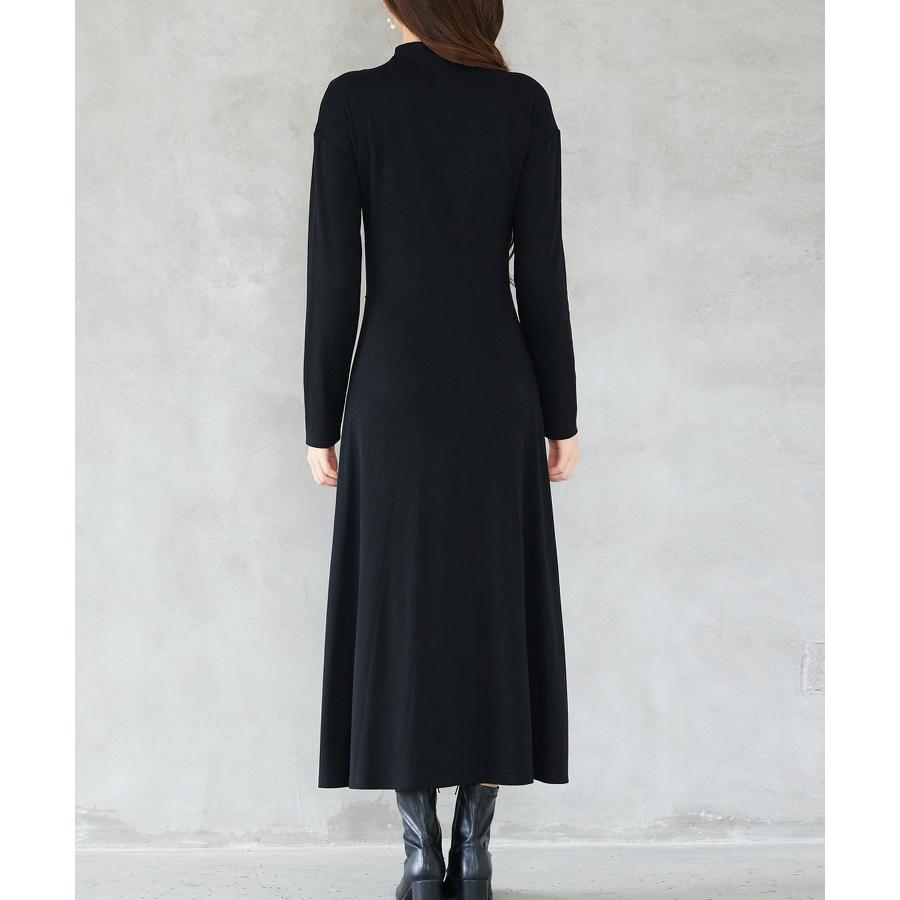 ワンピース ロングワンピース カットソーワンピース フレアワンピース 長袖 ボトルネック プチハイネック オフィスカジュアル カジュアルワンピース S |  | 15