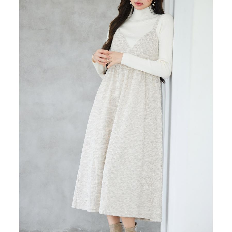 ワンピース レディース キャミソールワンピース キャミワンピ サロペットフレアワンピース 春 秋 冬 秋冬 ノースリーブ ミモレ丈 ミディ丈 エンパイ |  | 09