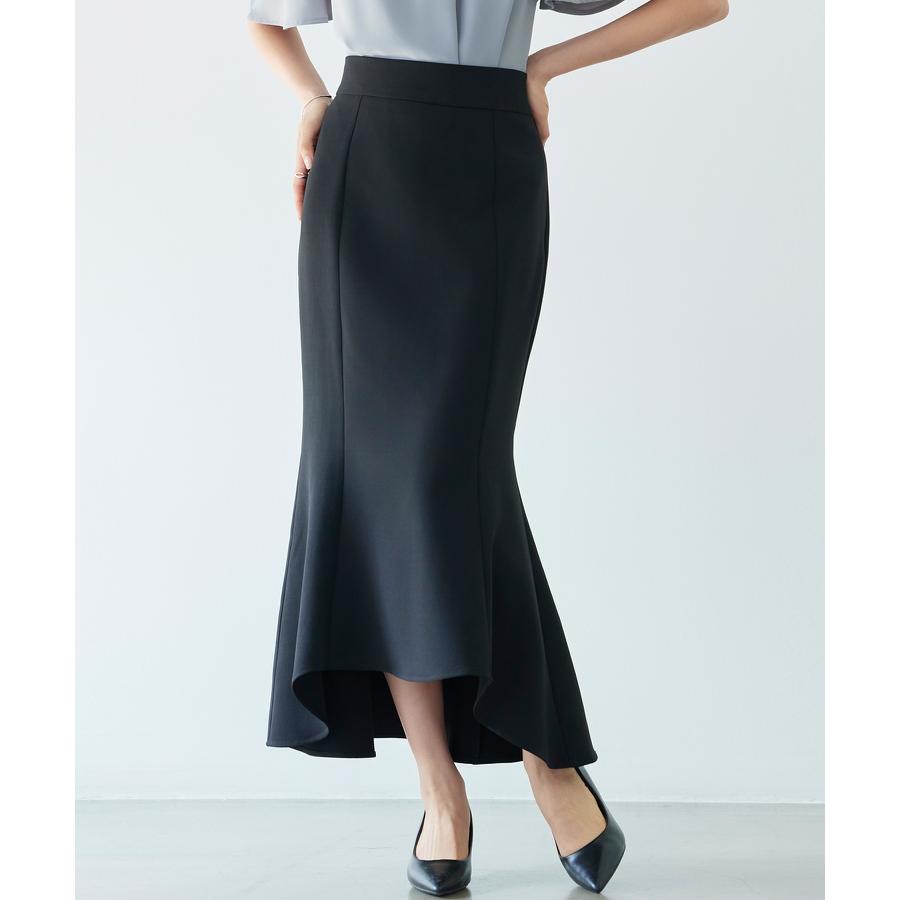 スカート ロングスカート ミモレ丈 マキシ丈 ロング丈 タイトスカート マーメイド タイトフレア タイトフレアスカート 裾フリル 前後差 ツイル地 バ |  | 13