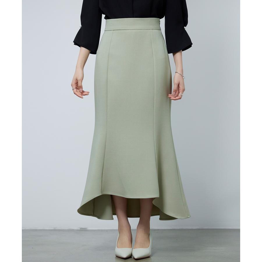 スカート ロングスカート ミモレ丈 マキシ丈 ロング丈 タイトスカート マーメイド タイトフレア タイトフレアスカート 裾フリル 前後差 ツイル地 バ |  | 04