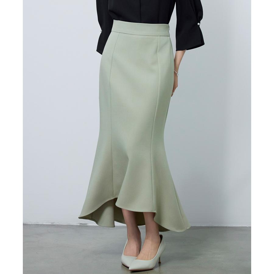 スカート ロングスカート ミモレ丈 マキシ丈 ロング丈 タイトスカート マーメイド タイトフレア タイトフレアスカート 裾フリル 前後差 ツイル地 バ |  | 05