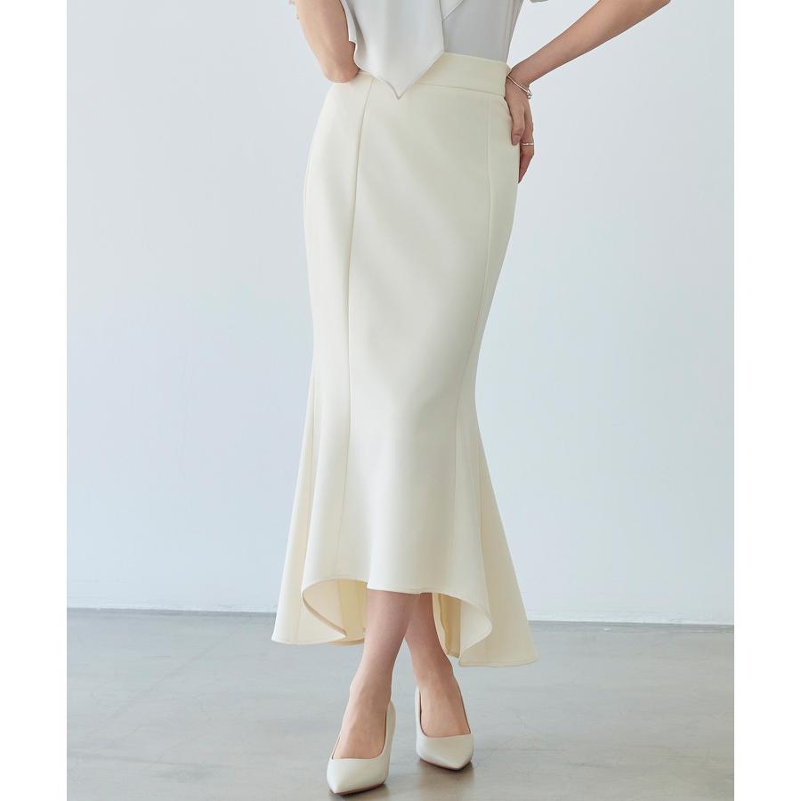 スカート ロングスカート ミモレ丈 マキシ丈 ロング丈 タイトスカート マーメイド タイトフレア タイトフレアスカート 裾フリル 前後差 ツイル地 バ |  | 09