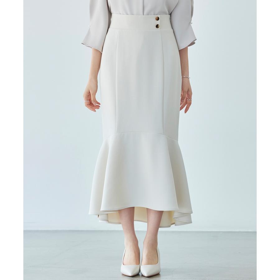 スカート ロングスカート ミモレ丈 マキシ丈 ロング丈 タイトスカート マーメイド タイトフレア タイトフレアスカート 裾フリル ツイル地 ハイウエス |  | 10