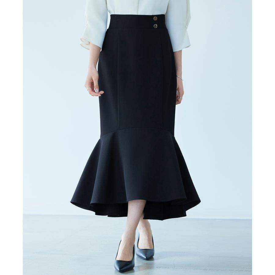 スカート ロングスカート ミモレ丈 マキシ丈 ロング丈 タイトスカート マーメイド タイトフレア タイトフレアスカート 裾フリル ツイル地 ハイウエス |  | 13