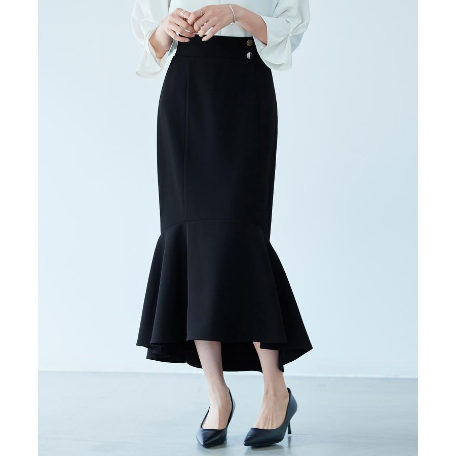 スカート ロングスカート ミモレ丈 マキシ丈 ロング丈 タイトスカート マーメイド タイトフレア タイトフレアスカート 裾フリル ツイル地 ハイウエス |  | 16