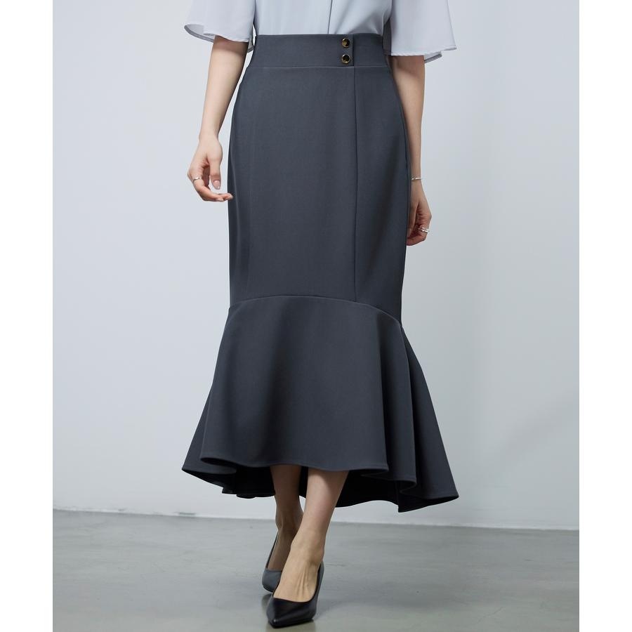 スカート ロングスカート ミモレ丈 マキシ丈 ロング丈 タイトスカート マーメイド タイトフレア タイトフレアスカート 裾フリル ツイル地 ハイウエス |  | 04