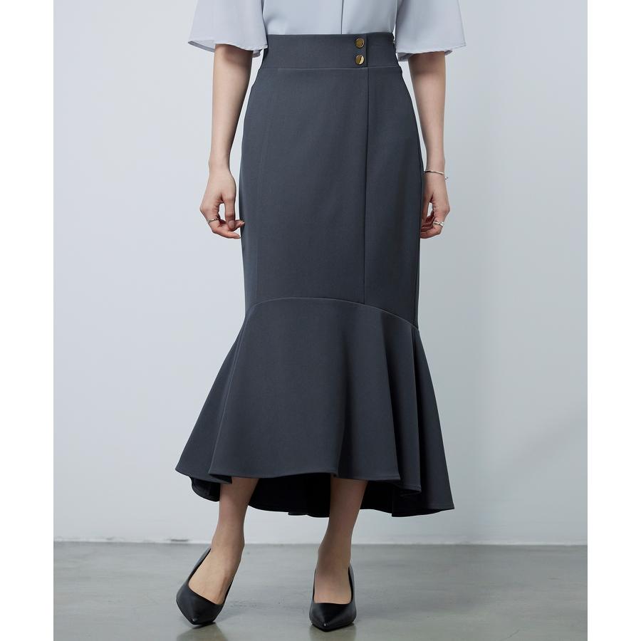 スカート ロングスカート ミモレ丈 マキシ丈 ロング丈 タイトスカート マーメイド タイトフレア タイトフレアスカート 裾フリル ツイル地 ハイウエス |  | 05