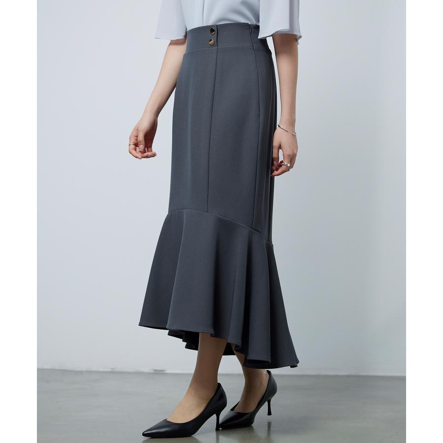 スカート ロングスカート ミモレ丈 マキシ丈 ロング丈 タイトスカート マーメイド タイトフレア タイトフレアスカート 裾フリル ツイル地 ハイウエス |  | 07