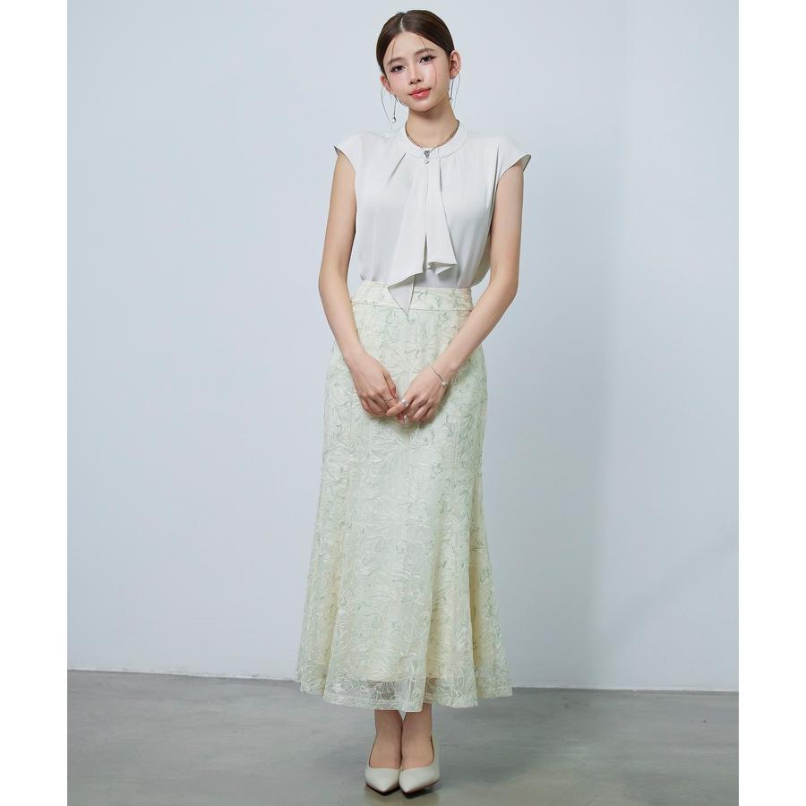 スカート レディース フレアスカート ハイウエスト 刺繍レース生地 裏地ありバックゴム仕様 着痩せ効果 脚長効果 入学式 卒業式 通勤 きれいめ フェ |  | 10