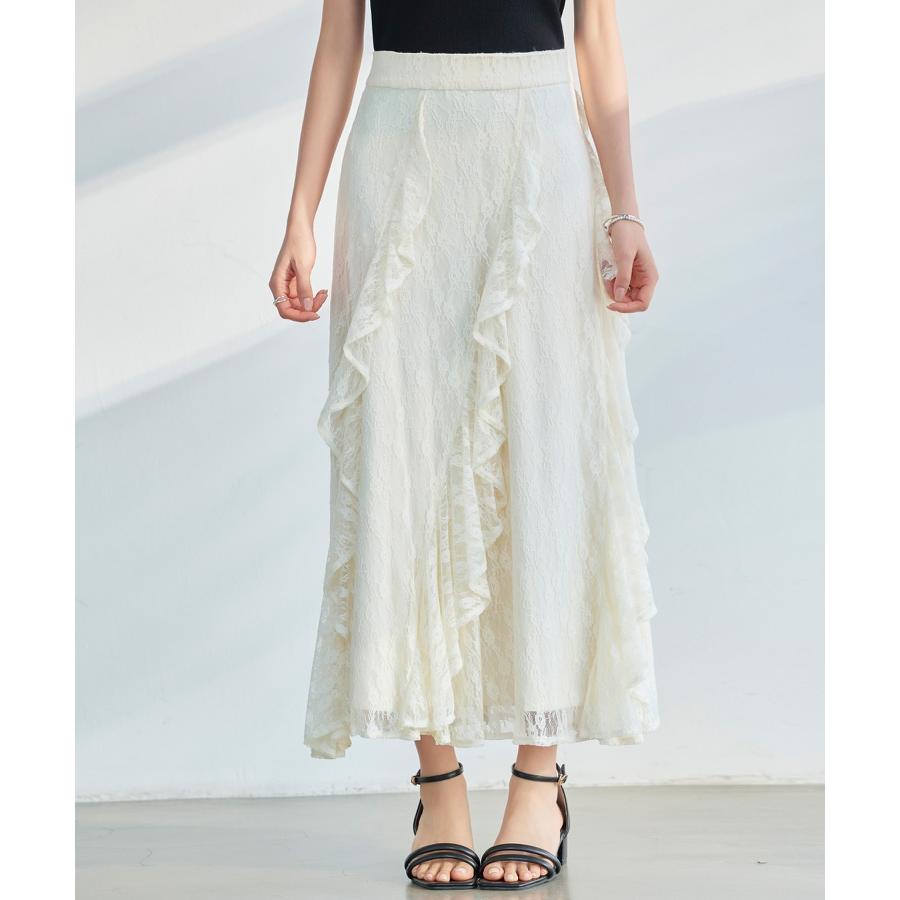 スカート ロングスカート ミモレ丈 マキシ丈 ロング丈 フレアスカート タイトフレア スカート レーススカート 総レーススカート フリル レース バッ |  | 10