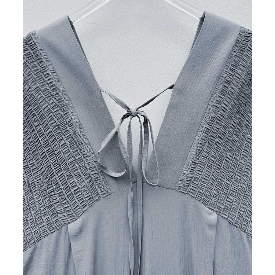 ロンパース サロペット レディース ワイドシルエット フレンチスリーブ 深Vネック ゆったり リラックス バスト切り替え 着痩せ 体型カバー バックリ |  | 19