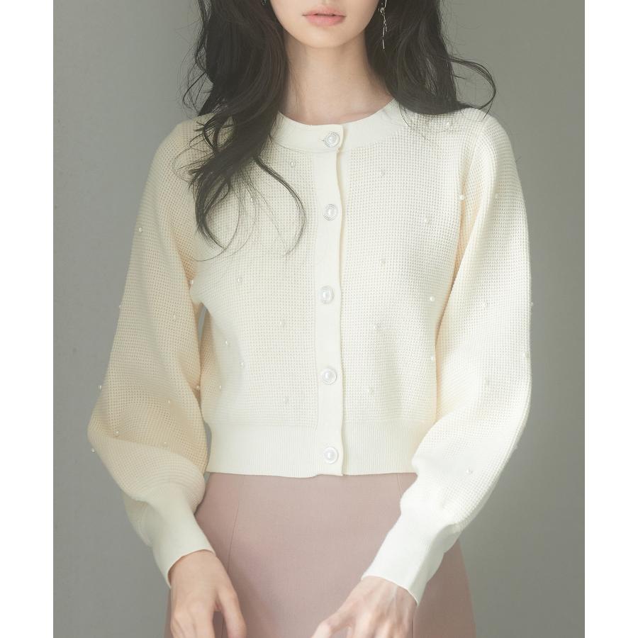 レディース ワンピース に 合う カーディガン プルオーバー クルーネック 韓国 ファッション ショート丈 パールボタン 長袖 オフィス かわいい き |  | 11