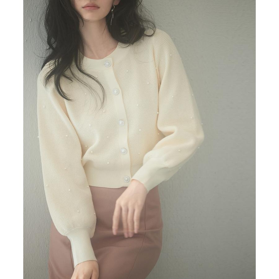 レディース ワンピース に 合う カーディガン プルオーバー クルーネック 韓国 ファッション ショート丈 パールボタン 長袖 オフィス かわいい き |  | 12