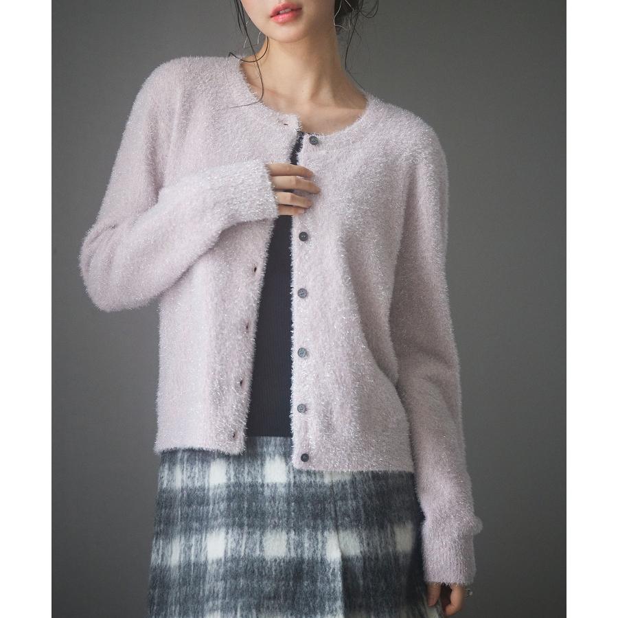 カーディガン レディース ニット トップス ニットカーデ 羽織り プルオーバー クルーネック 丸首 ラメ入り ふわふわ キラキラ ショート丈 長袖 ト |  | 15