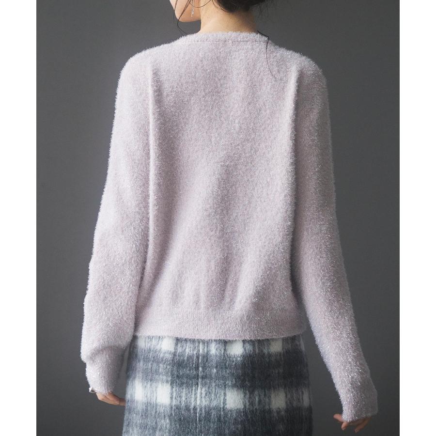 カーディガン レディース ニット トップス ニットカーデ 羽織り プルオーバー クルーネック 丸首 ラメ入り ふわふわ キラキラ ショート丈 長袖 ト |  | 16