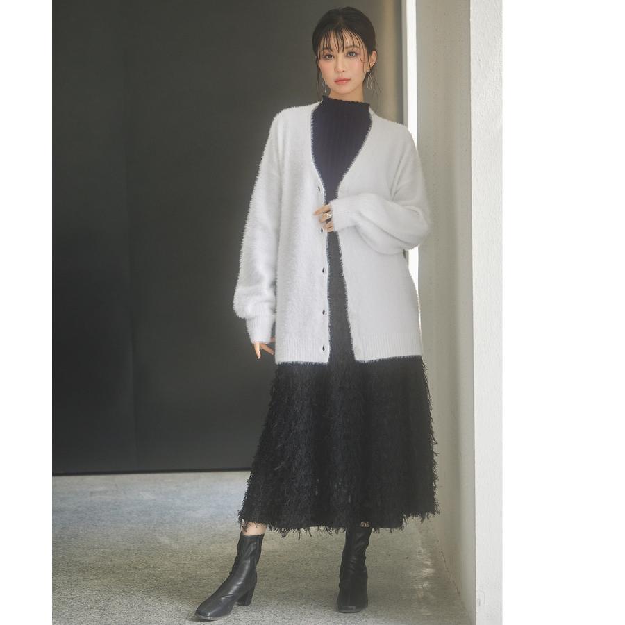カーディガン レディース トップス 羽織り ロングカーデ ゆったり Vネック もこもこ シャギー素材 柔らかい ヒップ丈 ミドル丈 オーバーサイズ 体 |  | 08