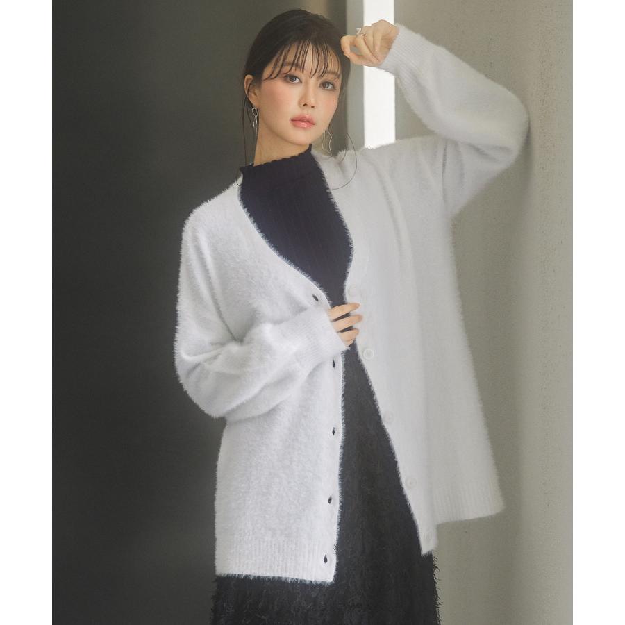 カーディガン レディース トップス 羽織り ロングカーデ ゆったり Vネック もこもこ シャギー素材 柔らかい ヒップ丈 ミドル丈 オーバーサイズ 体 |  | 09