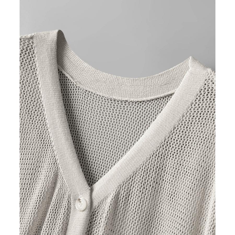 トップス レディース カーディガン ニットカーデ 透かし編み 4way 前後2way ゆったり フレンチスリーブ ドルマンスリーブ Vネック  クルー |  | 17