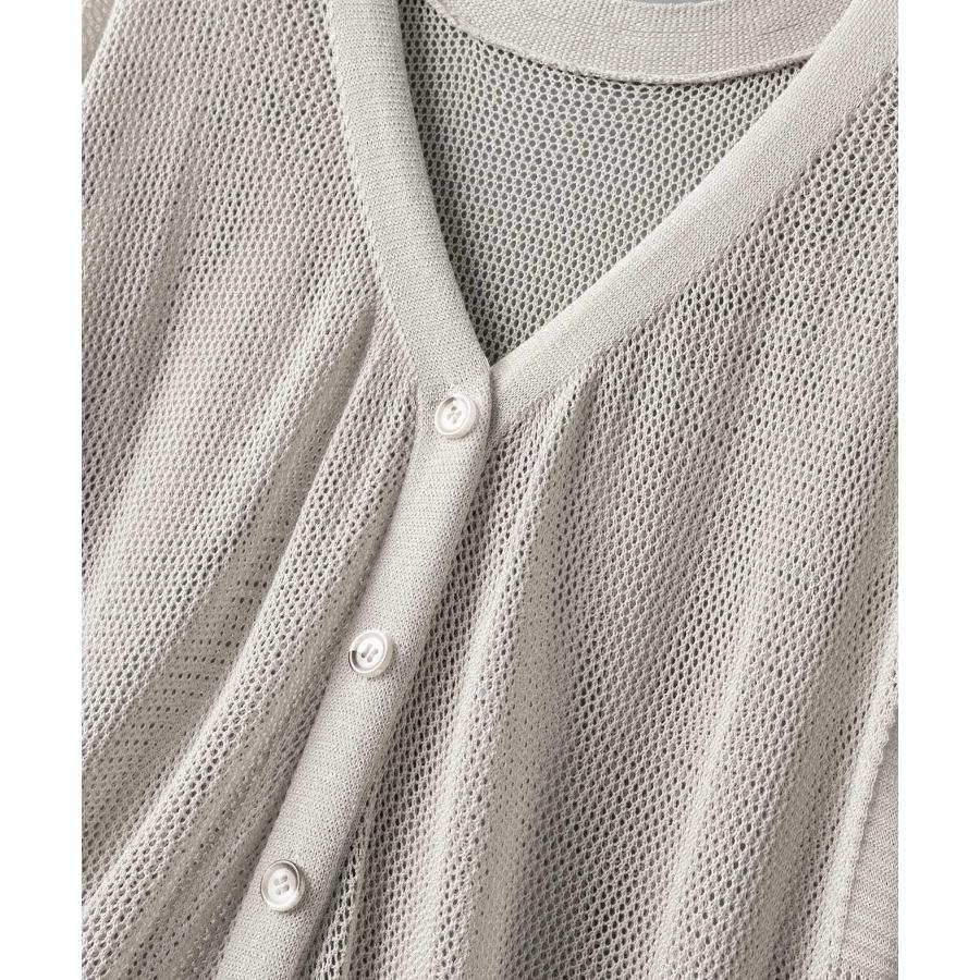 トップス レディース カーディガン ニットカーデ 透かし編み 4way 前後2way ゆったり フレンチスリーブ ドルマンスリーブ Vネック  クルー |  | 18