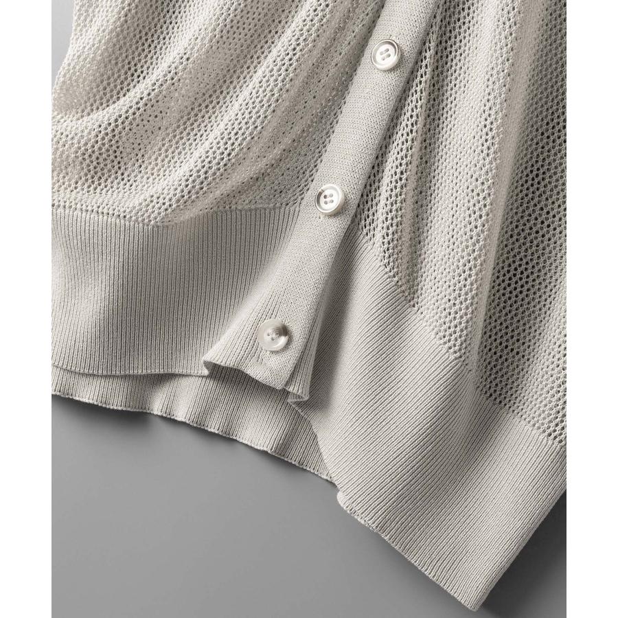 トップス レディース カーディガン ニットカーデ 透かし編み 4way 前後2way ゆったり フレンチスリーブ ドルマンスリーブ Vネック  クルー |  | 20