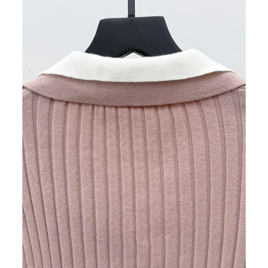 ニット トップス レディース プルオーバー ショート丈トップス ショート丈 リブニット 長袖 ハイゲージニット ニットシャツ 襟付きニット バイカラー |  | 19