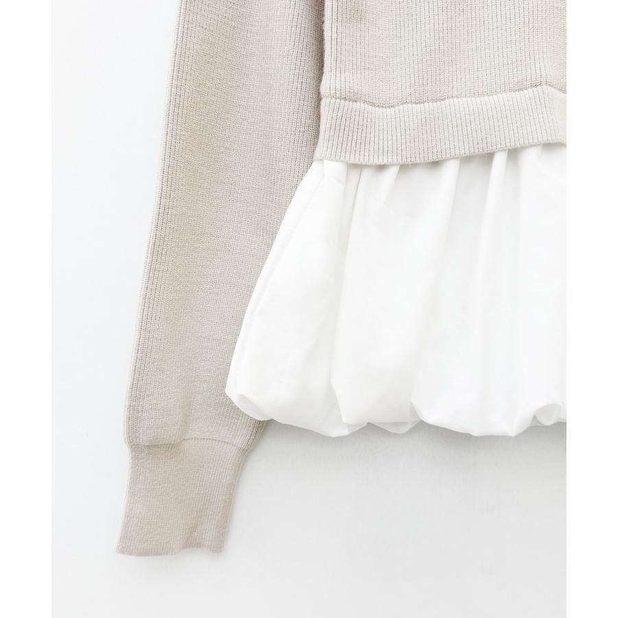 ニットトップス レディース ニット セーター プルオーバー 春 秋 冬 秋冬 ペプラム 異素材ドッキング 裾切り替え 裾フリル 長袖 ドロップショルダ |  | 18