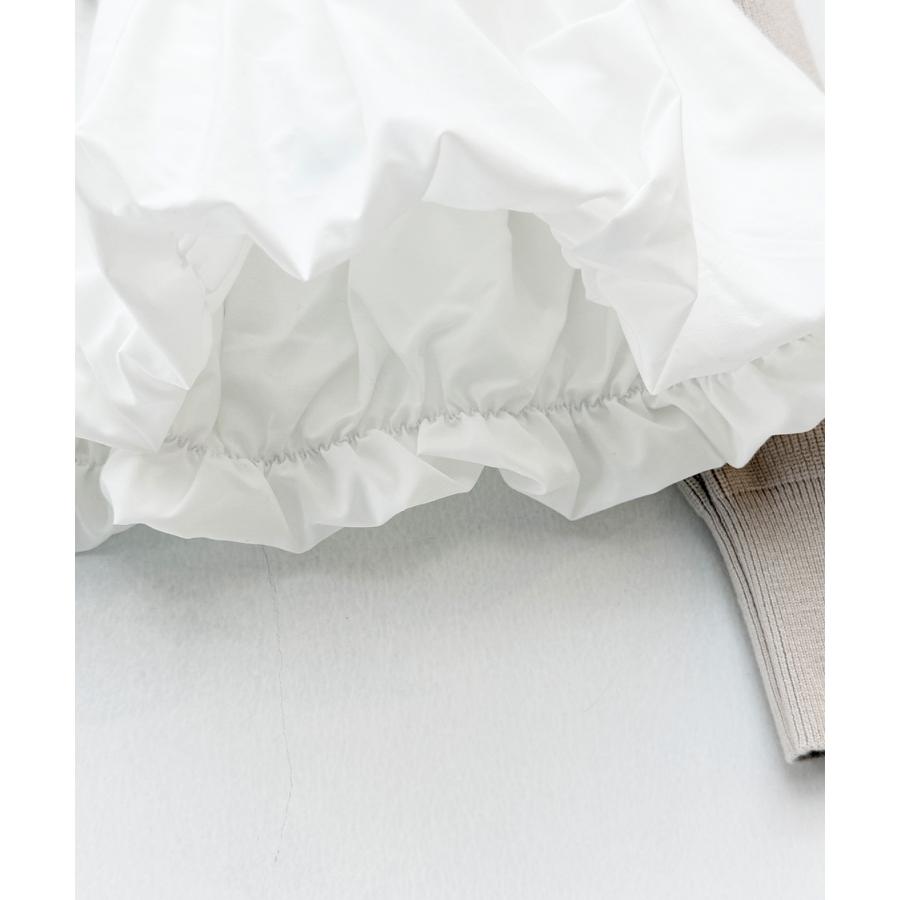 ニットトップス レディース ニット セーター プルオーバー 春 秋 冬 秋冬 ペプラム 異素材ドッキング 裾切り替え 裾フリル 長袖 ドロップショルダ |  | 19